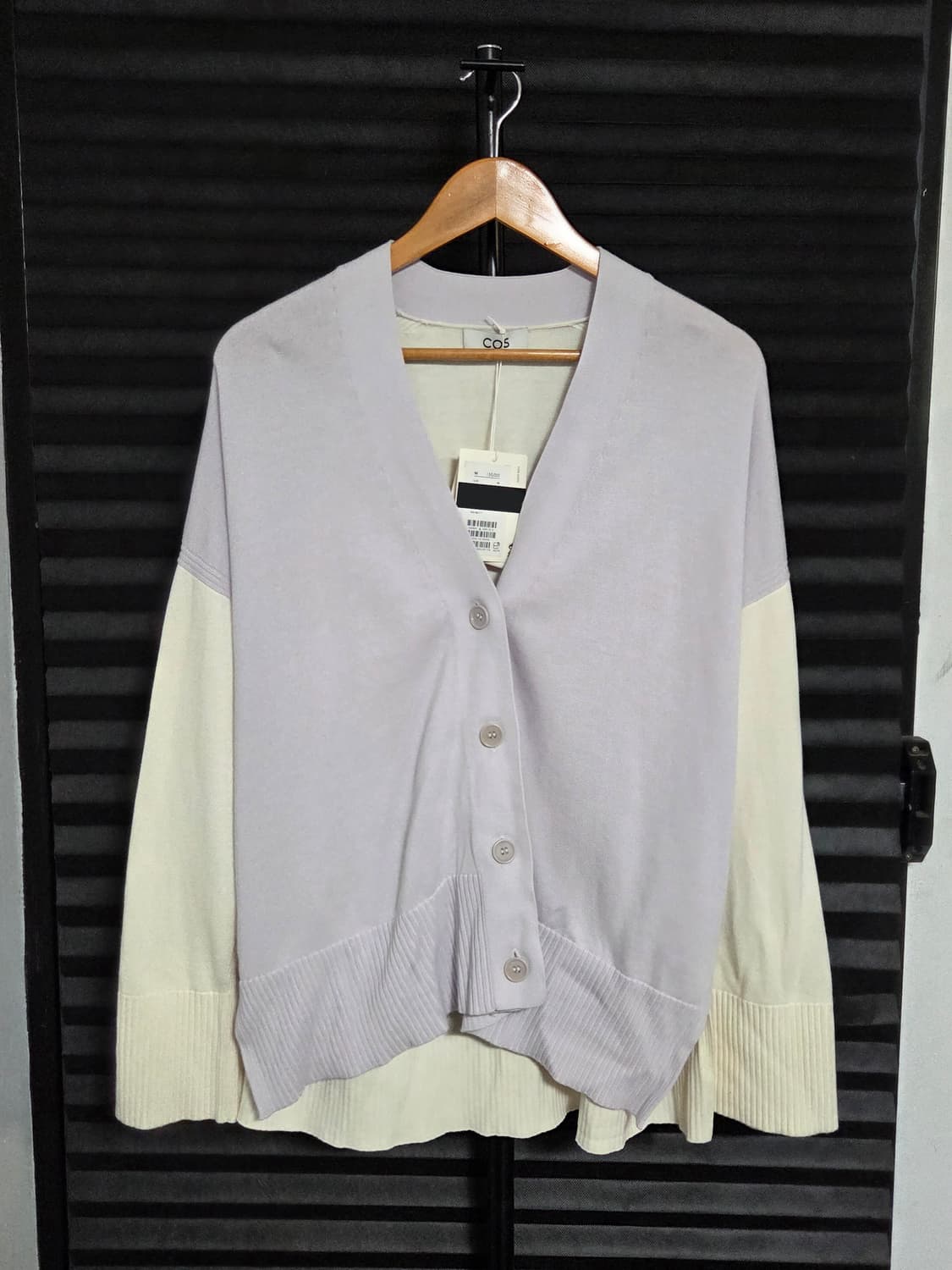 (새상품) [COS] 컬러블록 레이어드 V넥 코튼 가디건 | 00062 상품이미지1