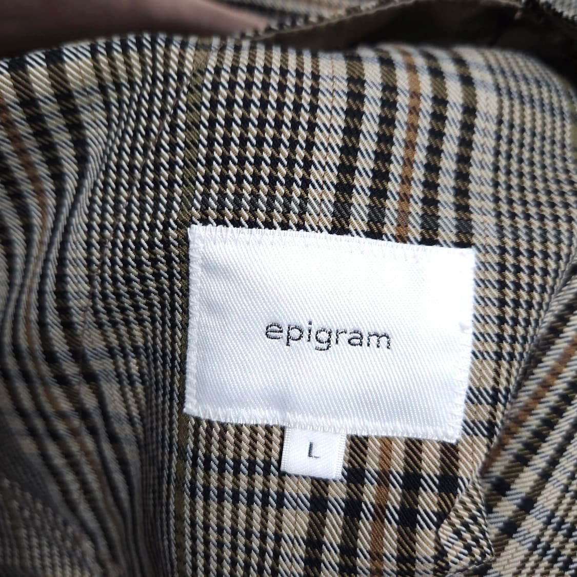 100)epigram 에피그램 글렌체크 맥코트 상품이미지7