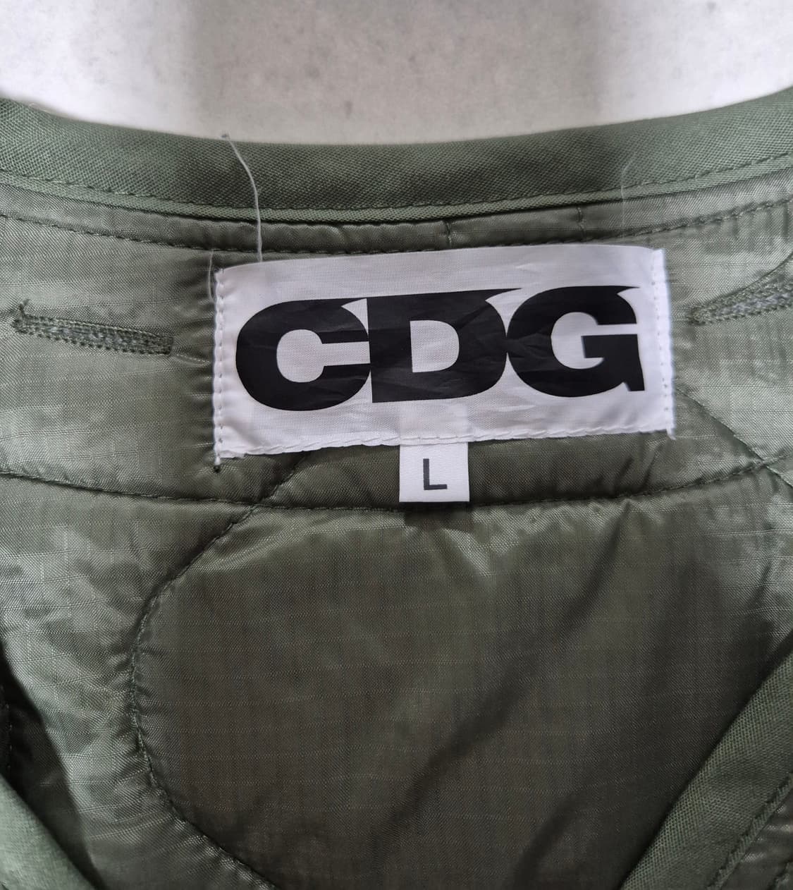 cdg x 알파인더스트리 깔깔이 퀼팅자켓 L 상품이미지4