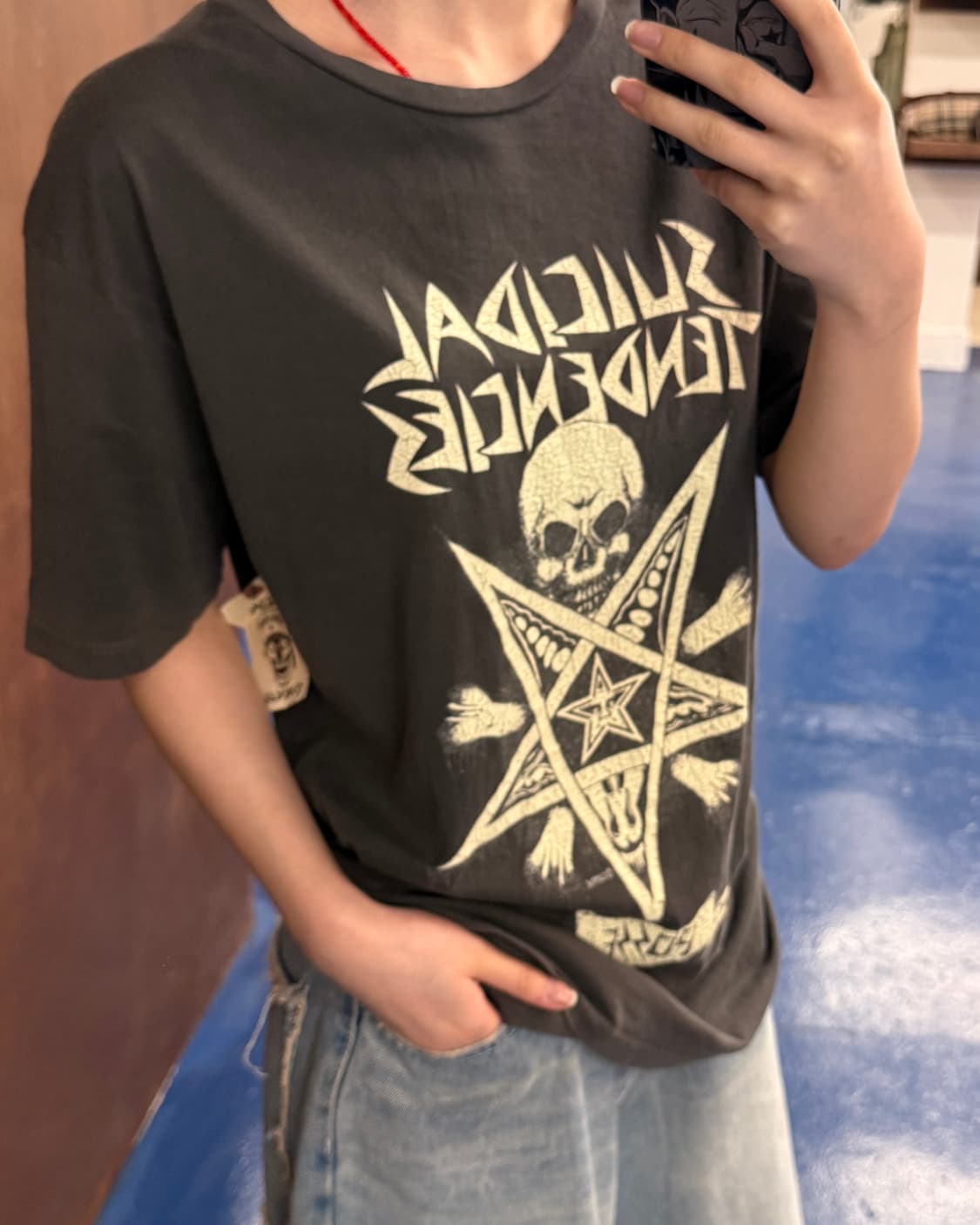 OBEY 오베이 해골 차콜 반팔티 상품이미지2