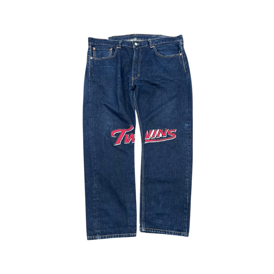 리바이스 505 엘지 트윈스 커스텀 셀비지 데님 팬츠 상품이미지3