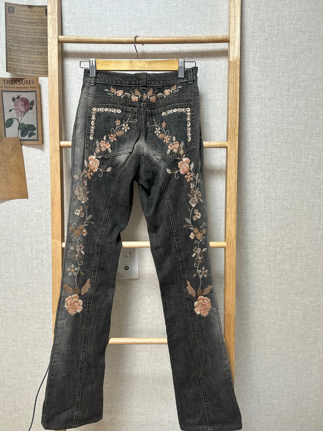 자수 부츠컷 청바지 상품이미지2