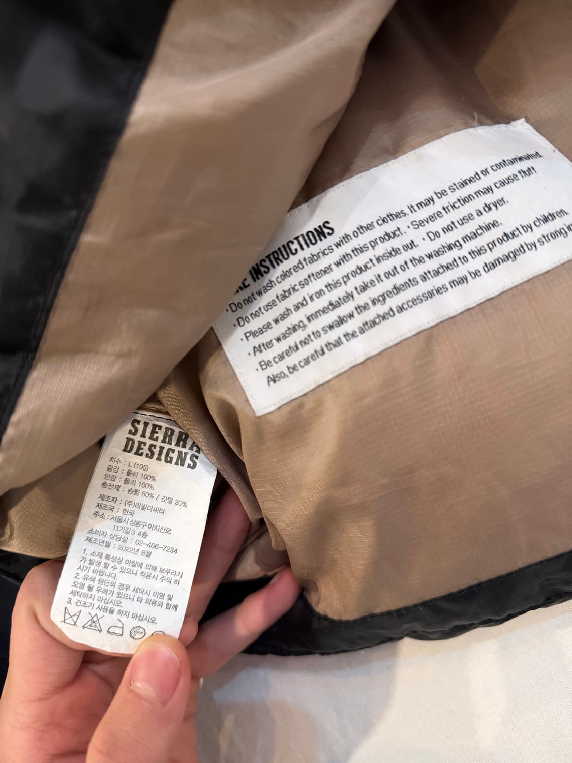 시에라 디자인 라이트 다운 파카 블랙 후드 패딩 상품이미지6