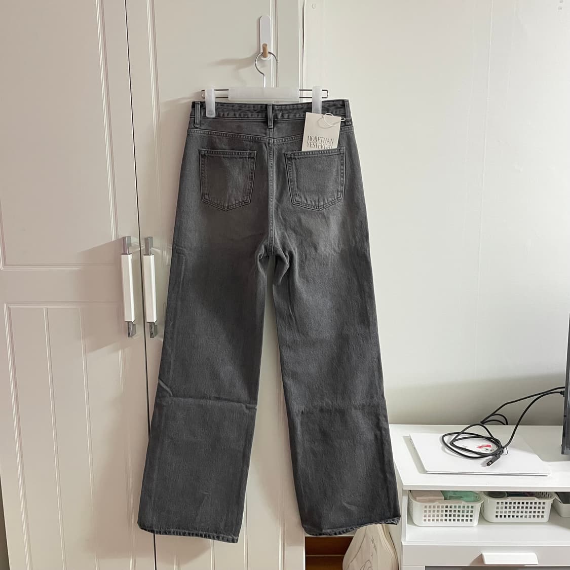[택O새상품]모어댄예스터데이 그레이 워싱 데님팬츠M 상품이미지8