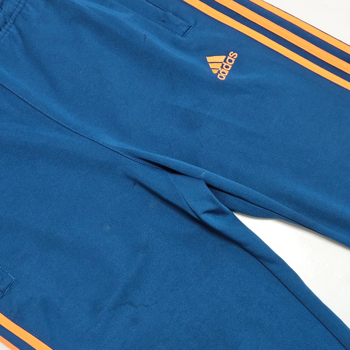 아디다스 삼선 트랙팬츠 청록 블루 오렌지 M-L 상품이미지3
