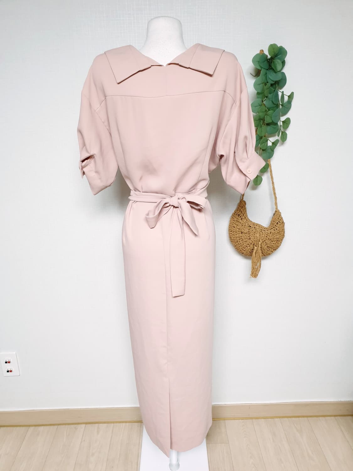 새상품 달리메이드 드레이프 롱원피스 맥시 핑크카라 F 상품이미지10
