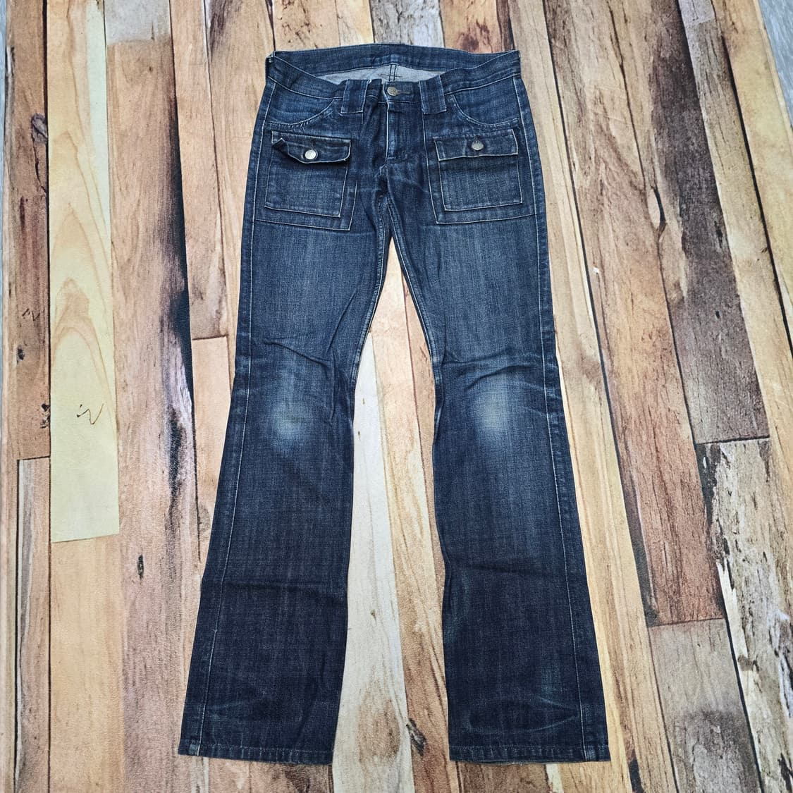 00s Japan Vintage Lee 로우라이즈드 데님 부시팬츠 32 상품이미지1