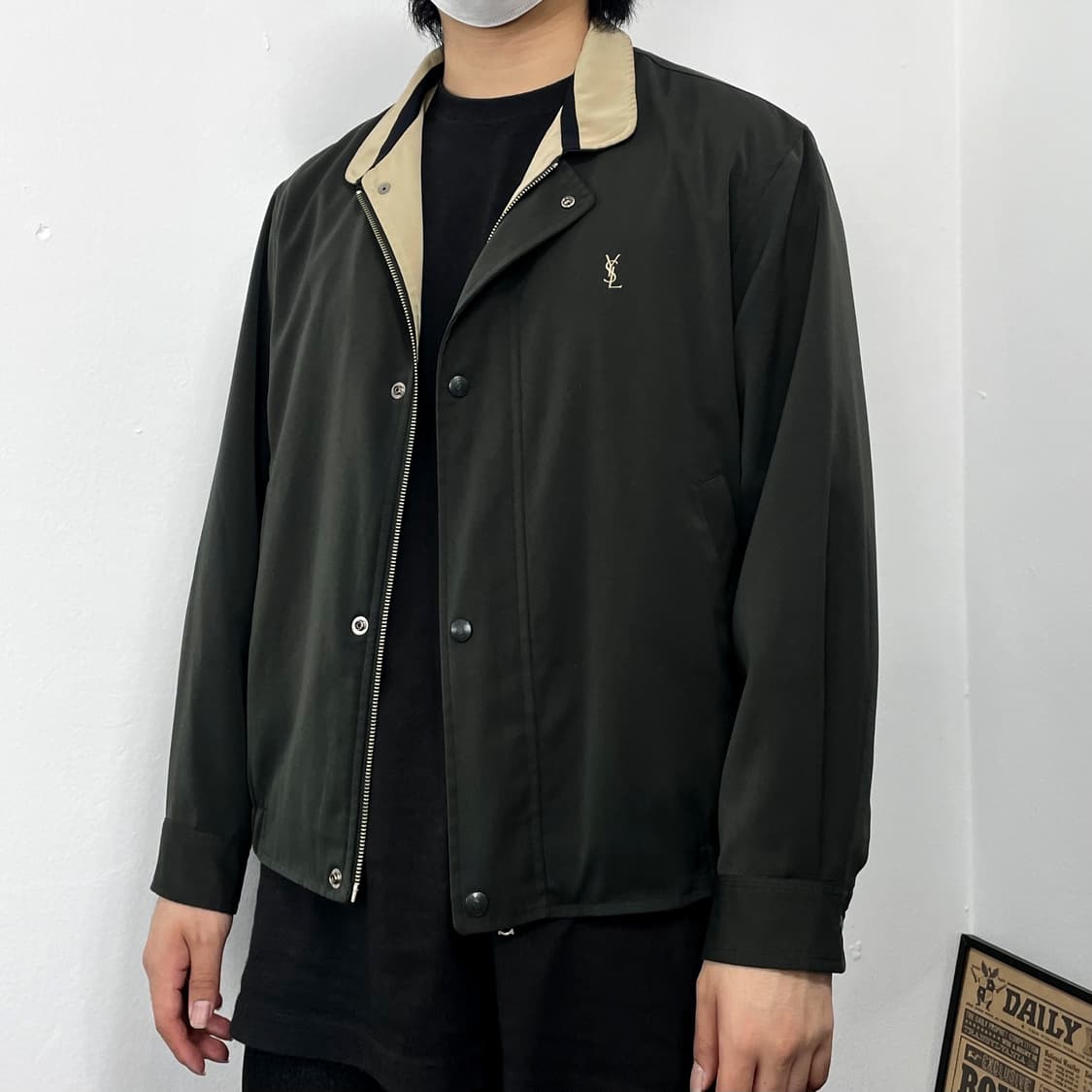 M(L) 입생로랑 폴리쉘 블루종 자켓 상품이미지2