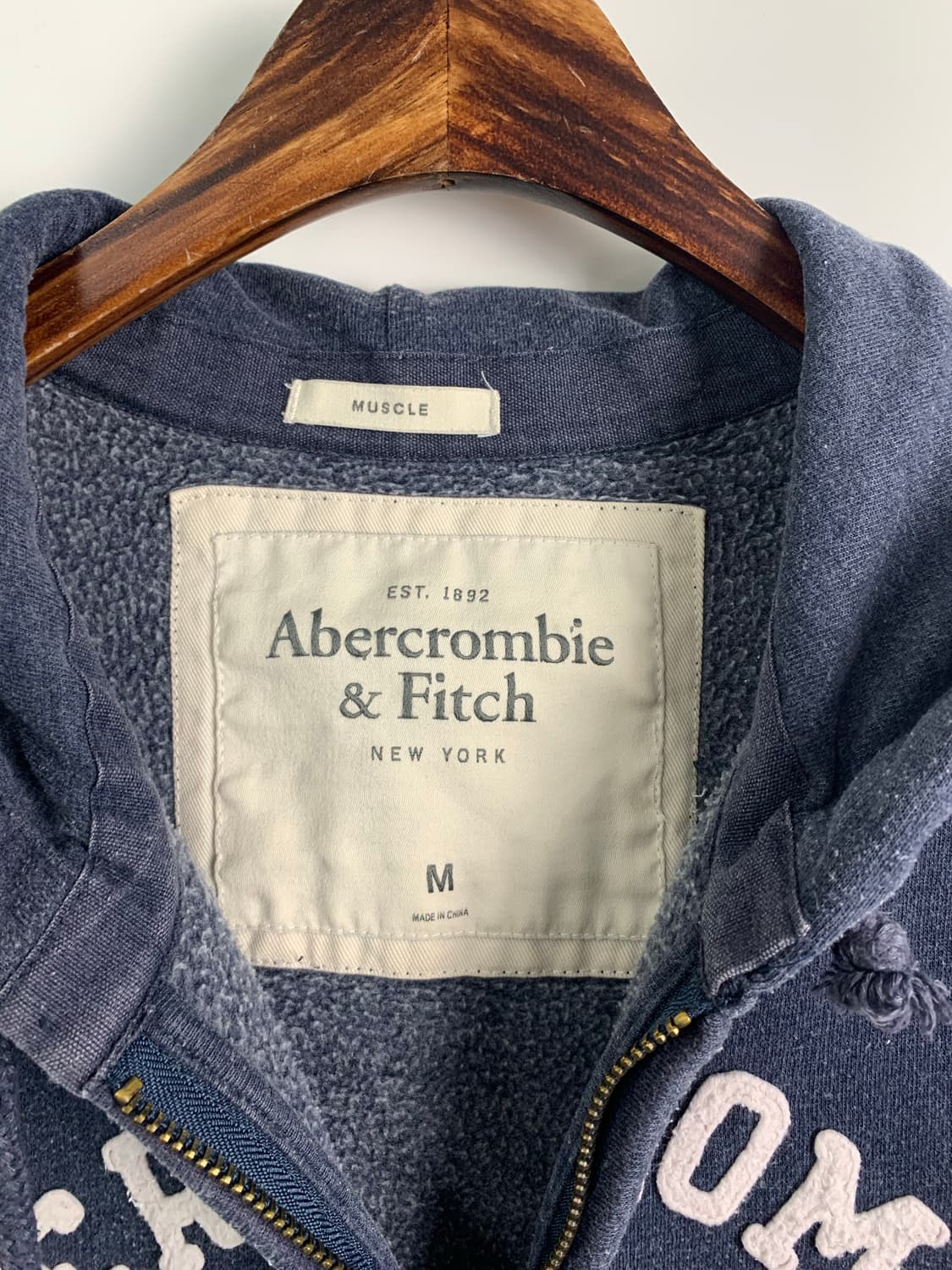 아베크롬비 y2k 와투케 네이비 헤비코튼 후드집업 상품이미지6