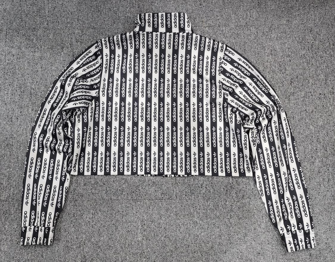 아디다스 스트라이프 로고 크롭 트랙탑 집업 자켓  S 상품이미지2