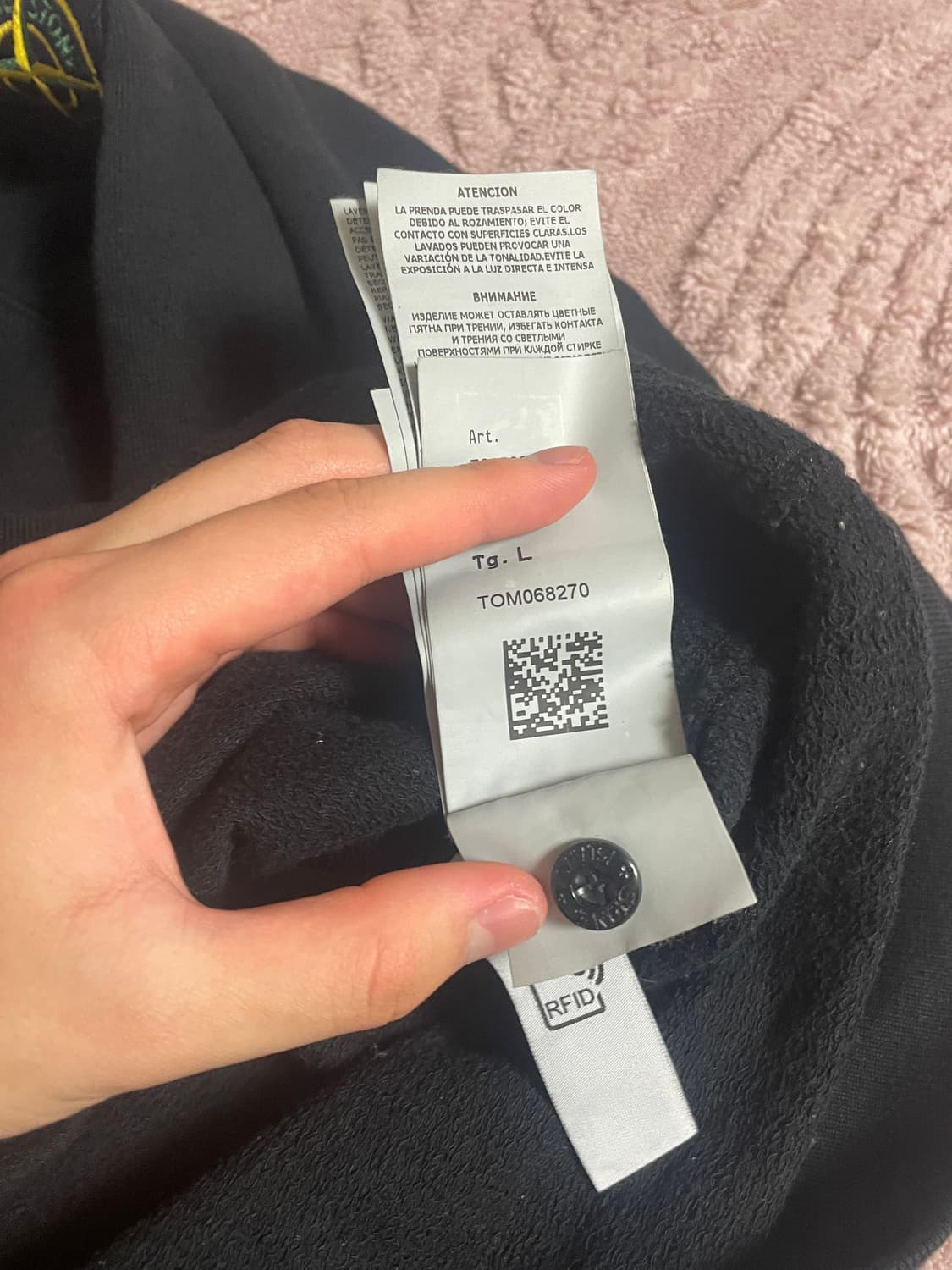 22SS 스톤 아일랜드 맨투맨 블랙 L 상품이미지6