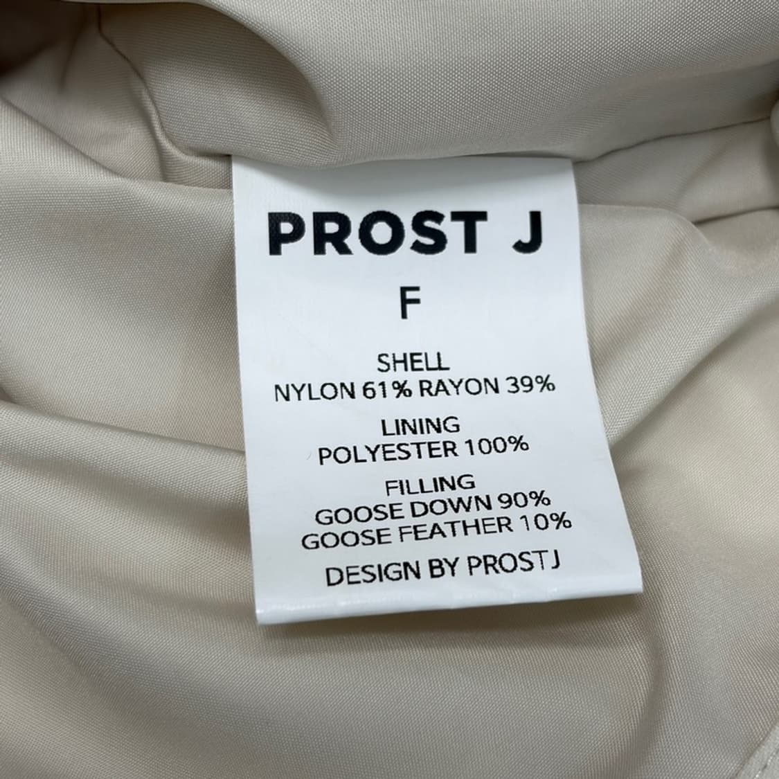 PROST J 구스다운 후드 숏 푸퍼 크림 F 상품이미지5