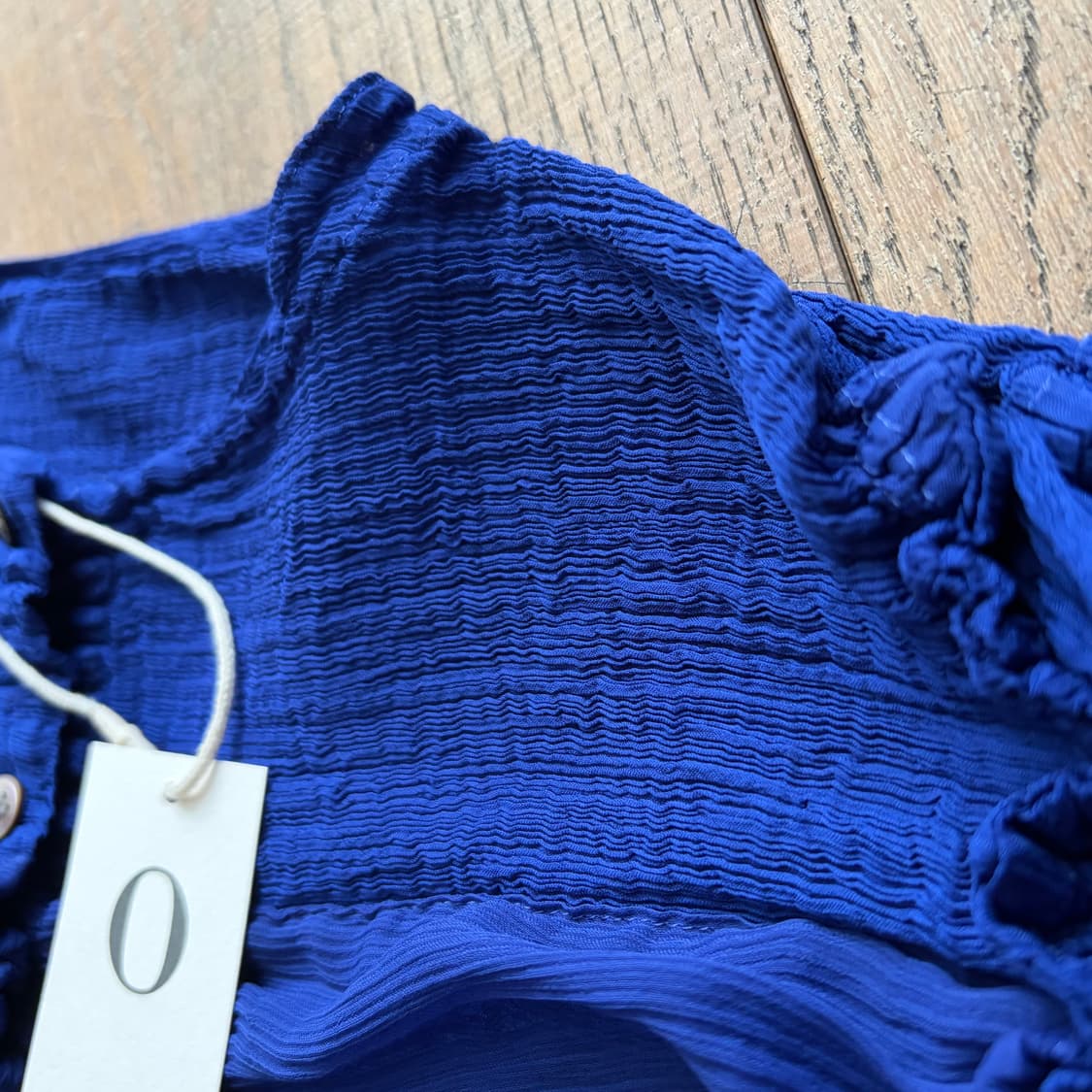 Wavy Shirring Docking Wrinkle Blouse 상품이미지3