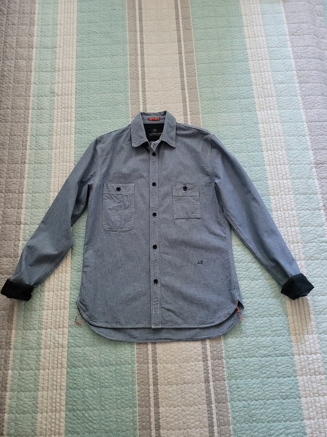 스카치앤소다 Scotch&Soda. 샴브레이 워크셔츠. L 100사이즈 상품이미지10