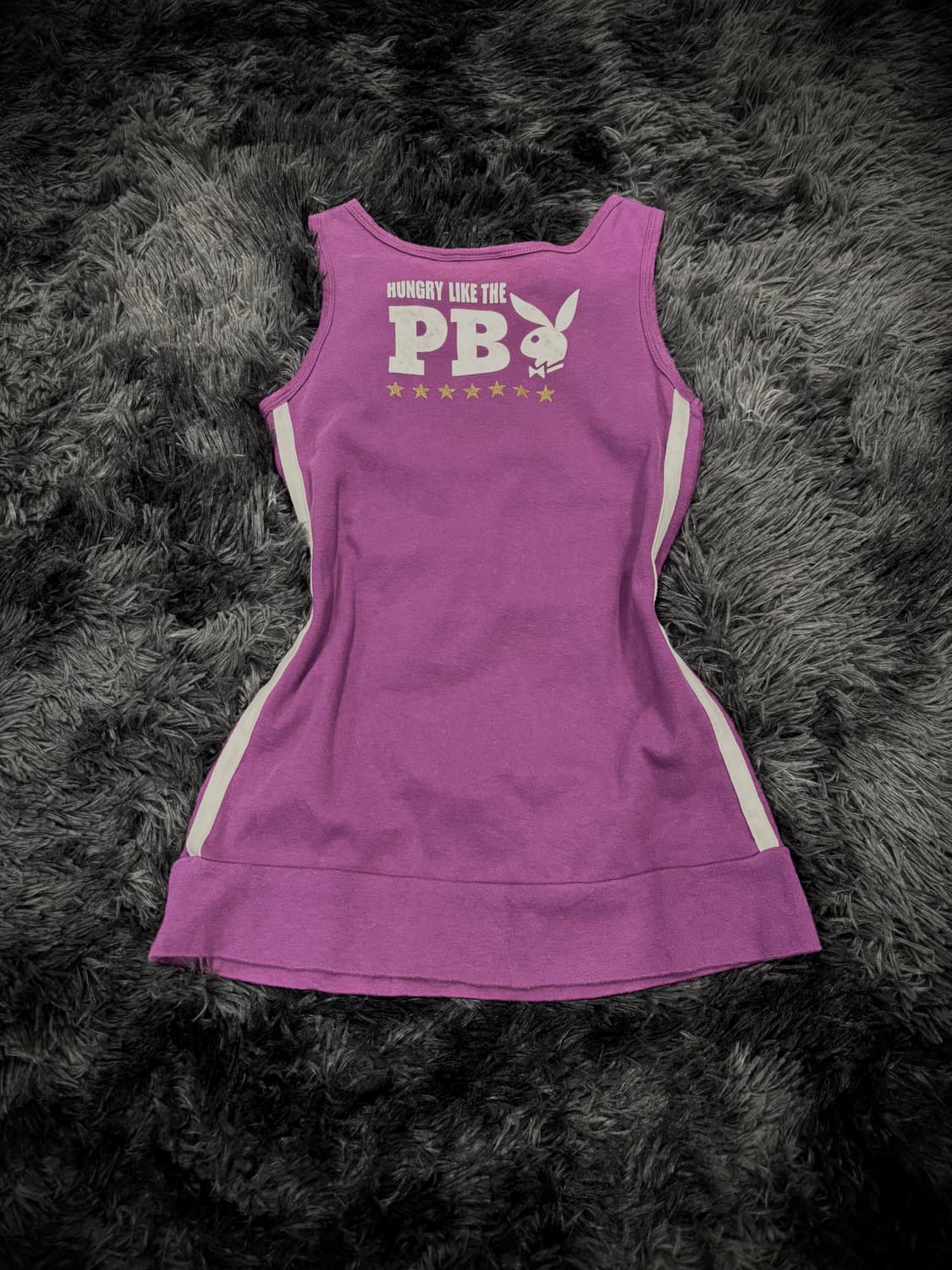 Playboy 퍼플 레터링 슬리브리스 상품이미지2