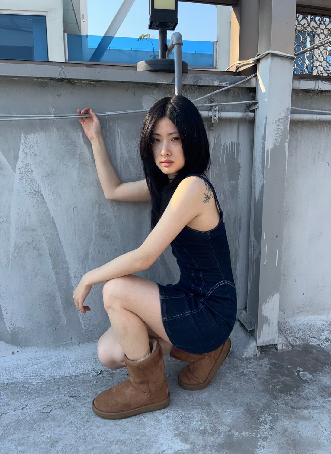 Fitted Denim Dress 상품이미지1