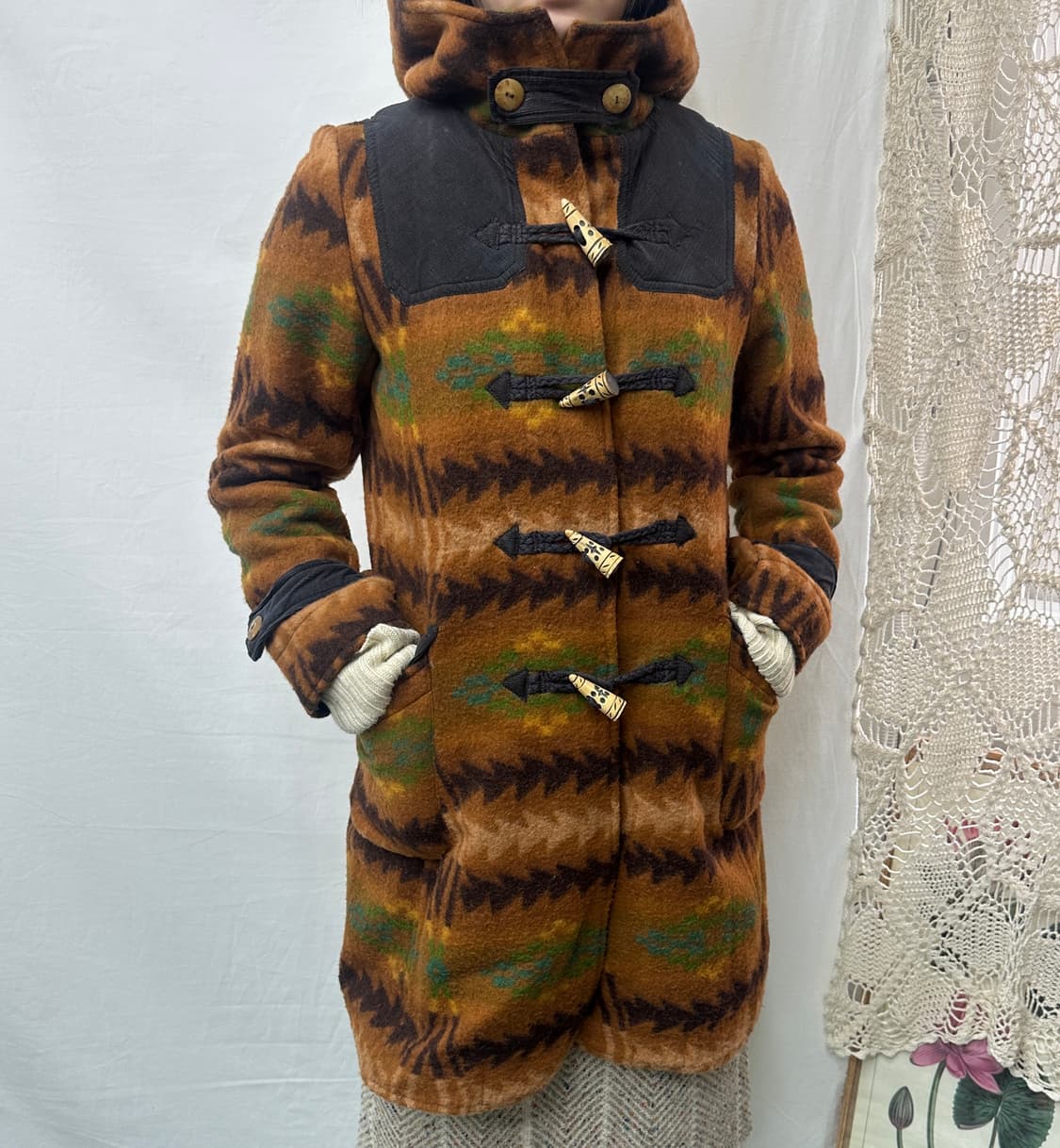 amina 후드 떡볶이 코트 상품이미지1