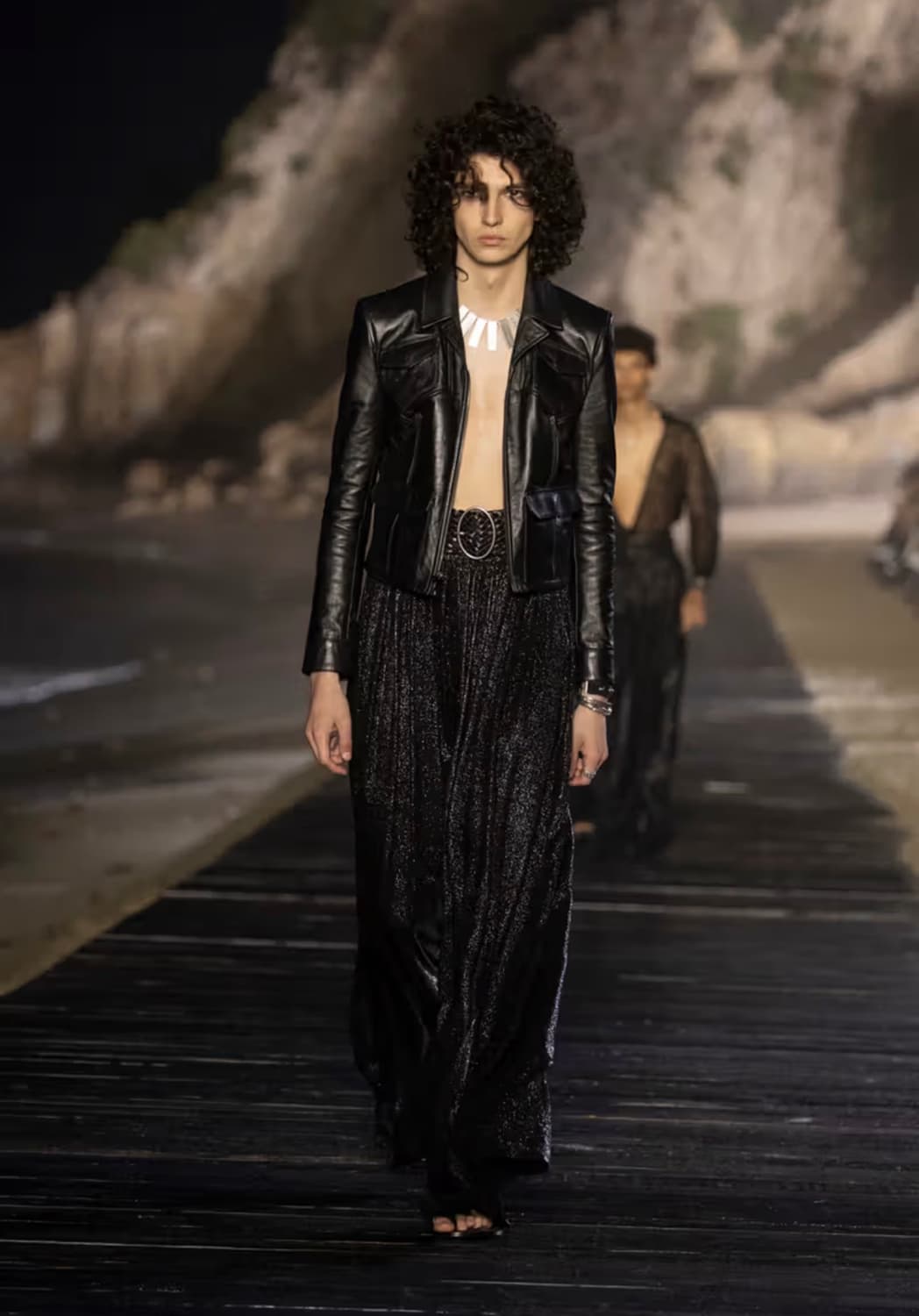 [BTS 지민님 착용] 생로랑 20ss 웨스턴 카프 레더 자켓 상품이미지1