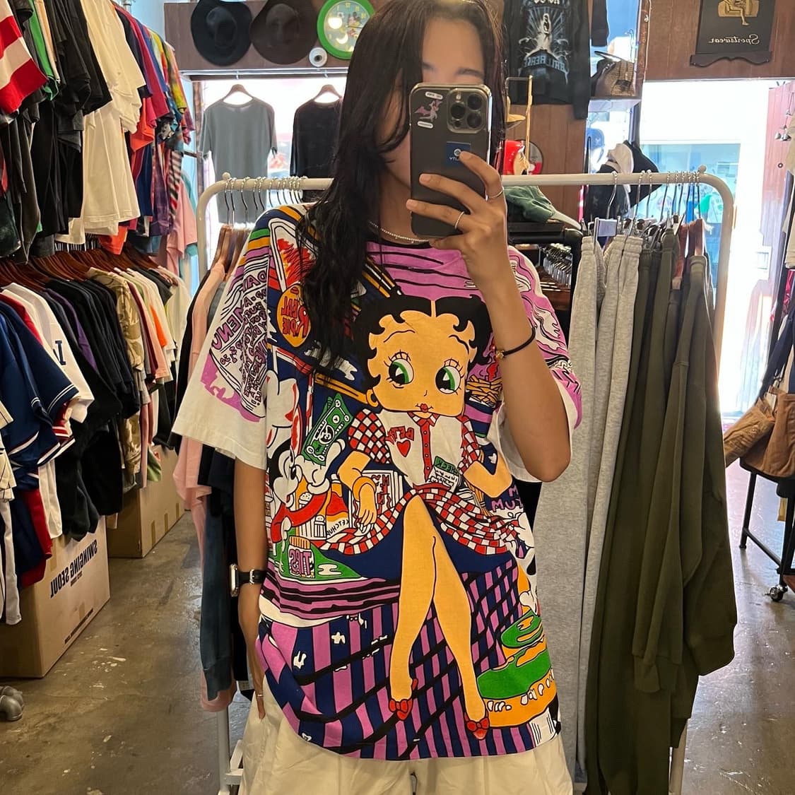 Betty boop print T-shirt 상품이미지7