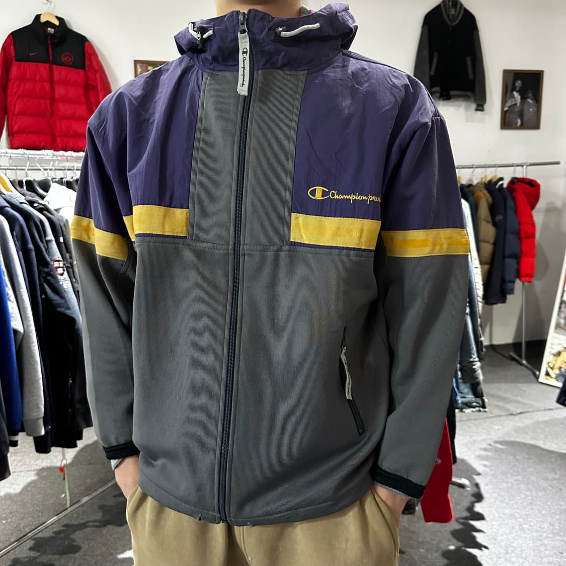 챔피온 일본판 올드스쿨 바람막이 자켓 상품이미지3
