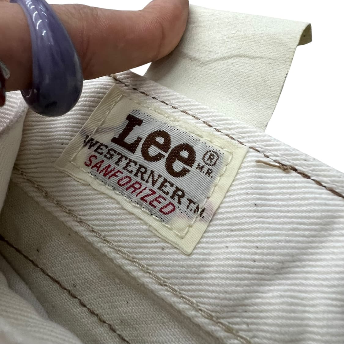 LEE 리 화이트 코튼 롱팬츠 상품이미지8