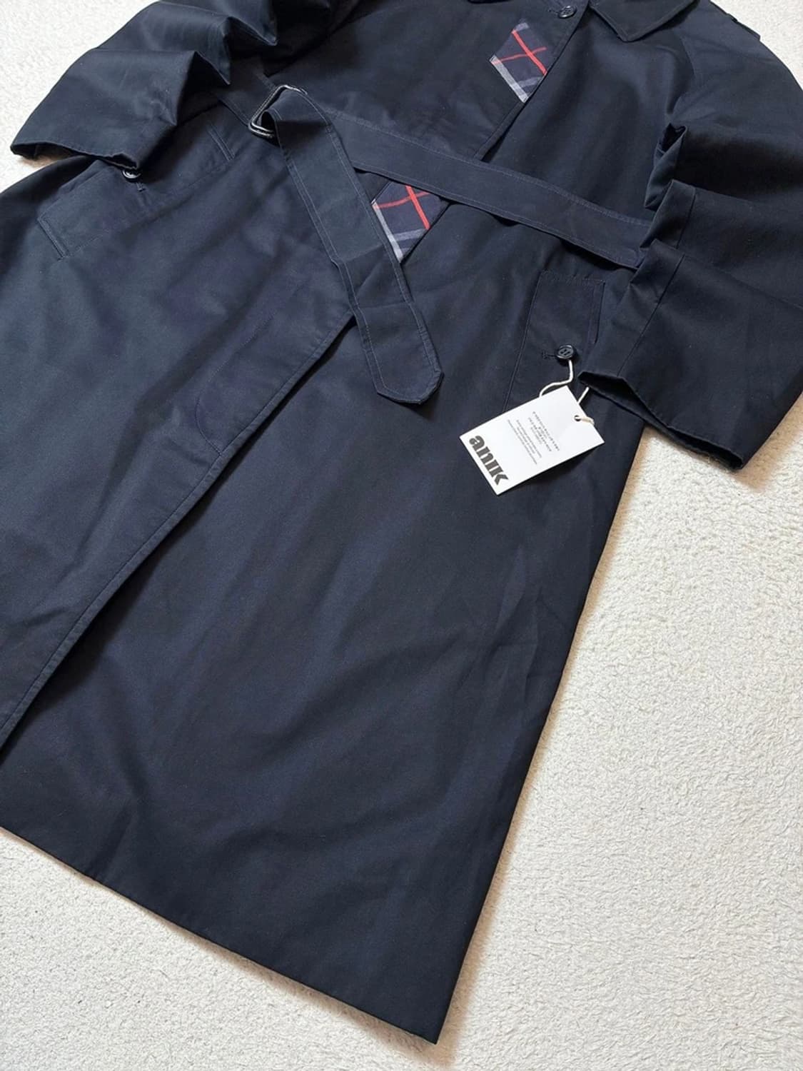 버버리 90's 노버체크 배색 벨티드 트렌치 코트 PN7529 상품이미지3