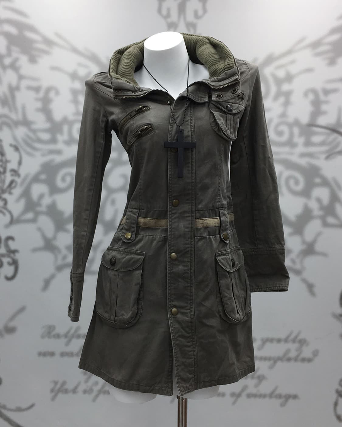 00's Grunge high-neck utility dress 상품이미지5