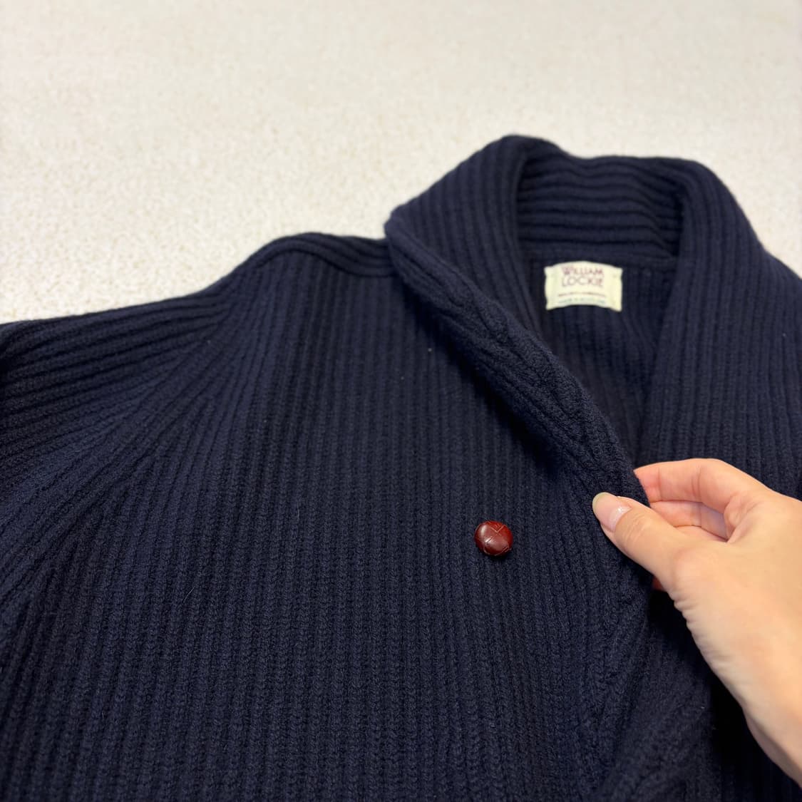 윌리엄 로키 네이비 숄카라 가디건 상품이미지4