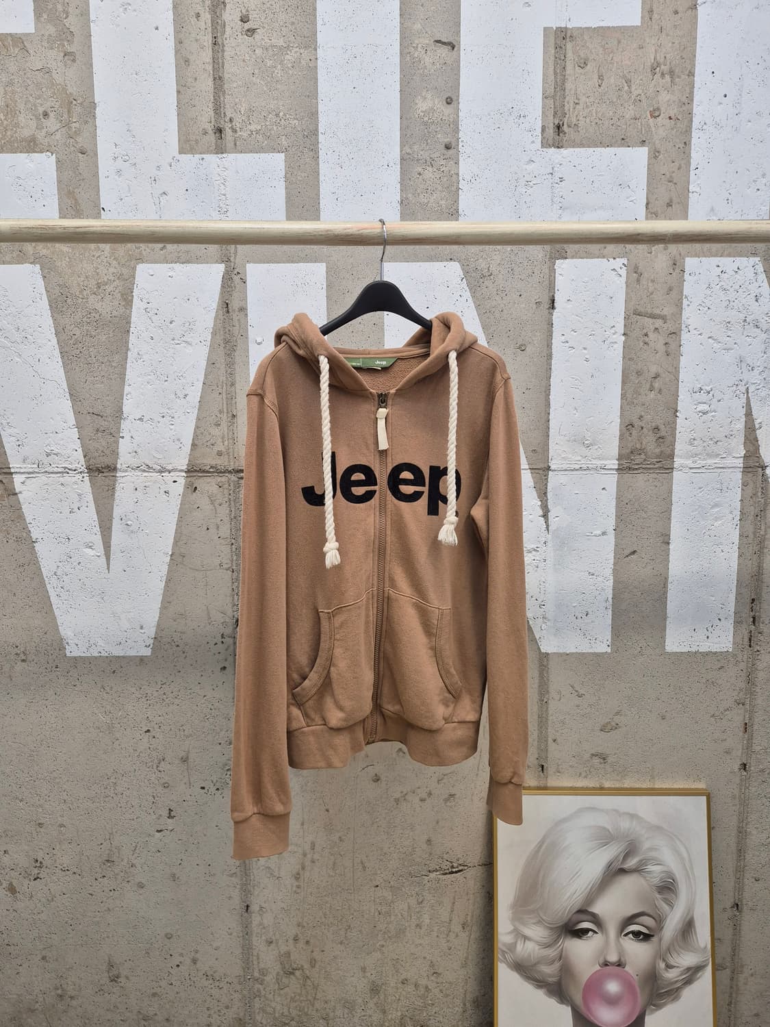 Jeep 지프 후드 집업 브라운(MT0 상품이미지2