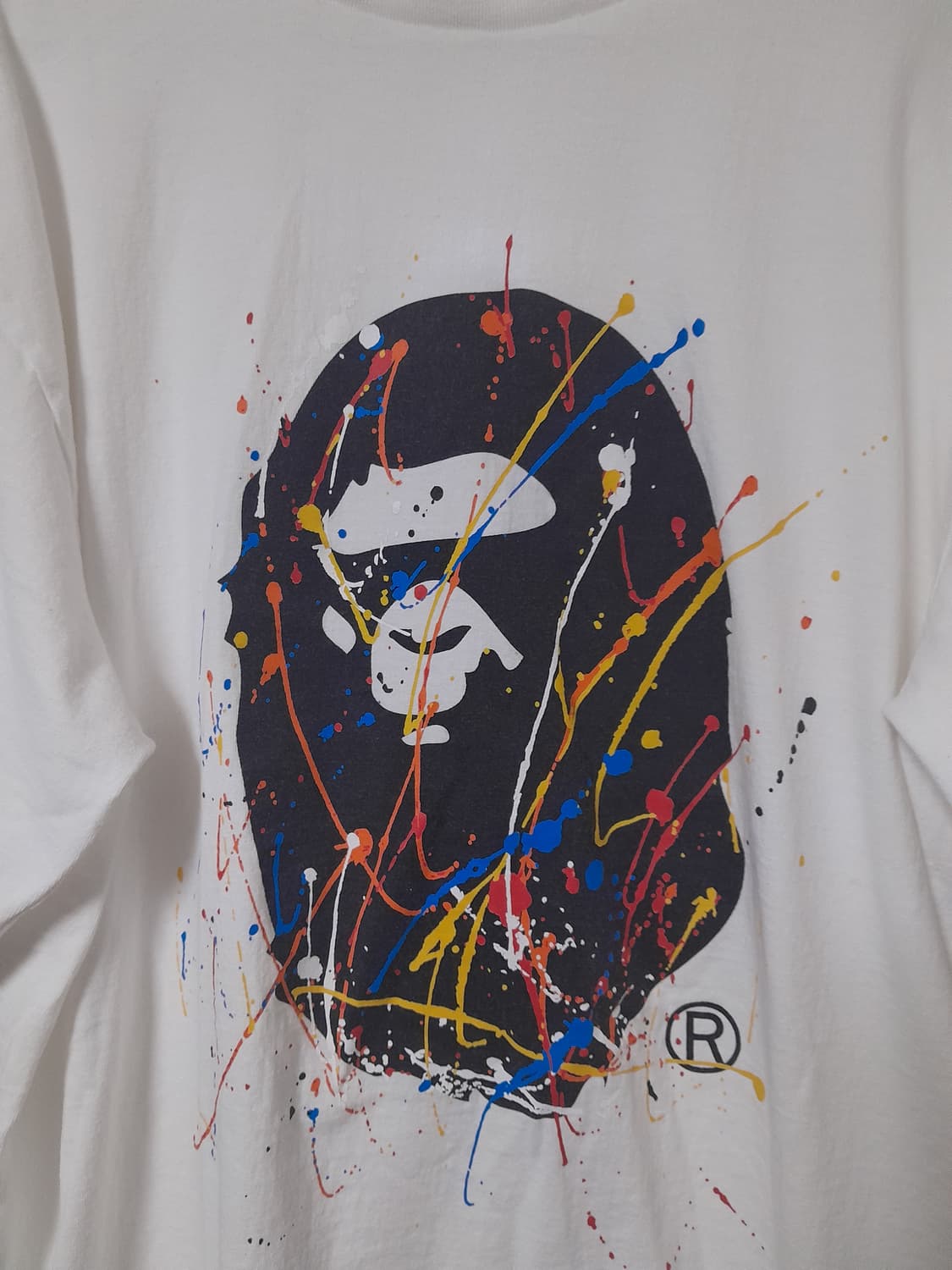 BAPE  페인트 스플레터 에이프 헤드 반팔티2XL/105~110 상품이미지3