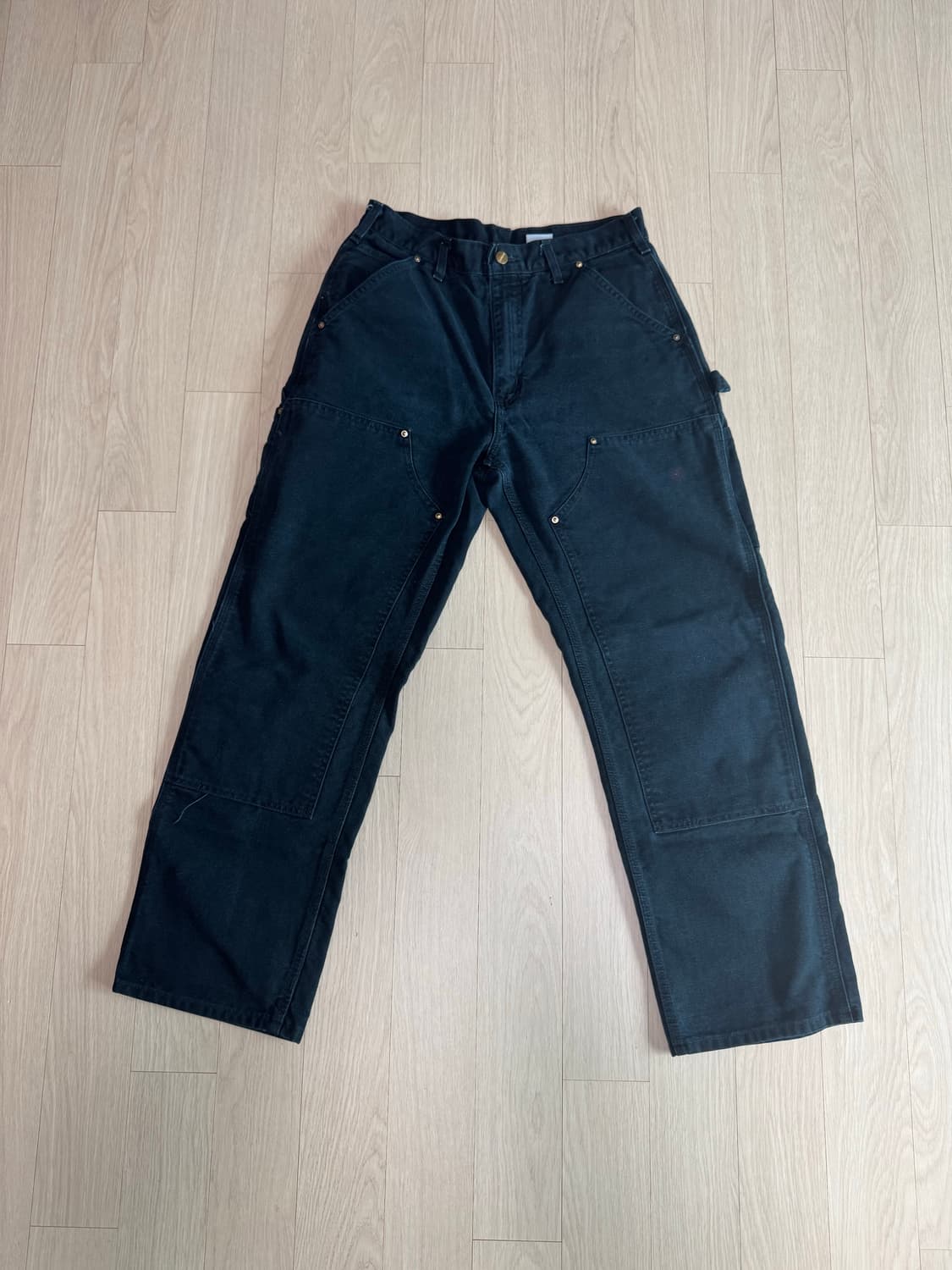 칼하트 더블니 b01 blk 실측(허리40/기장100) 상품이미지1