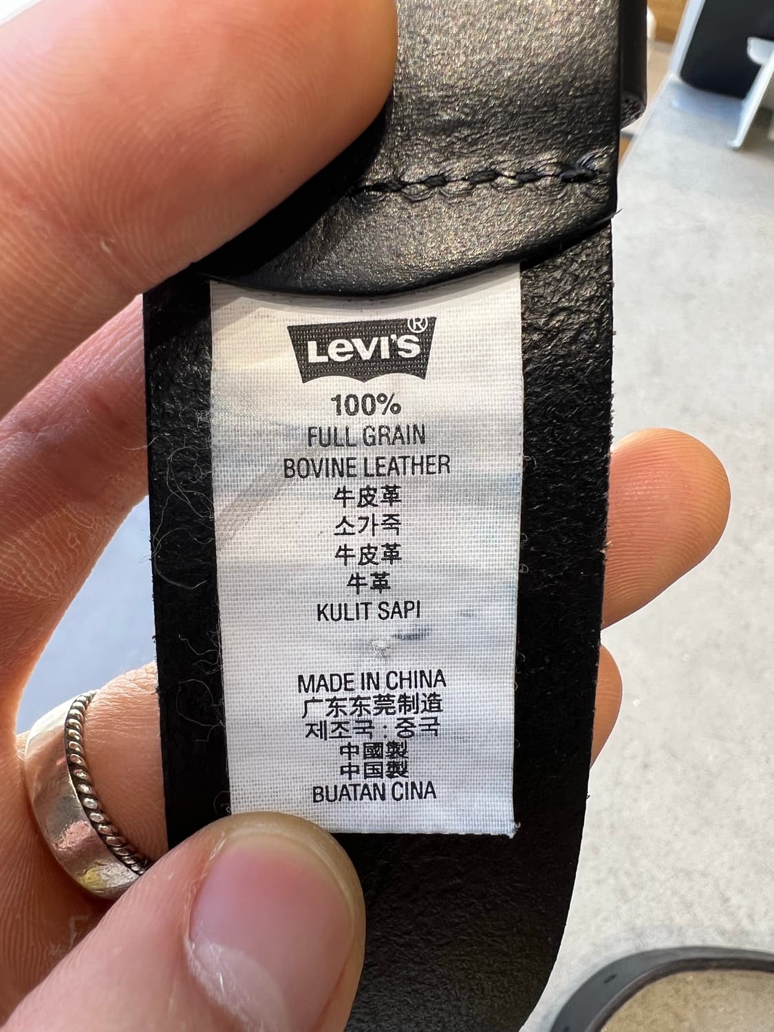 (L-XL)스투시 리바이스 엠보스드 레더 벨트 상품이미지2