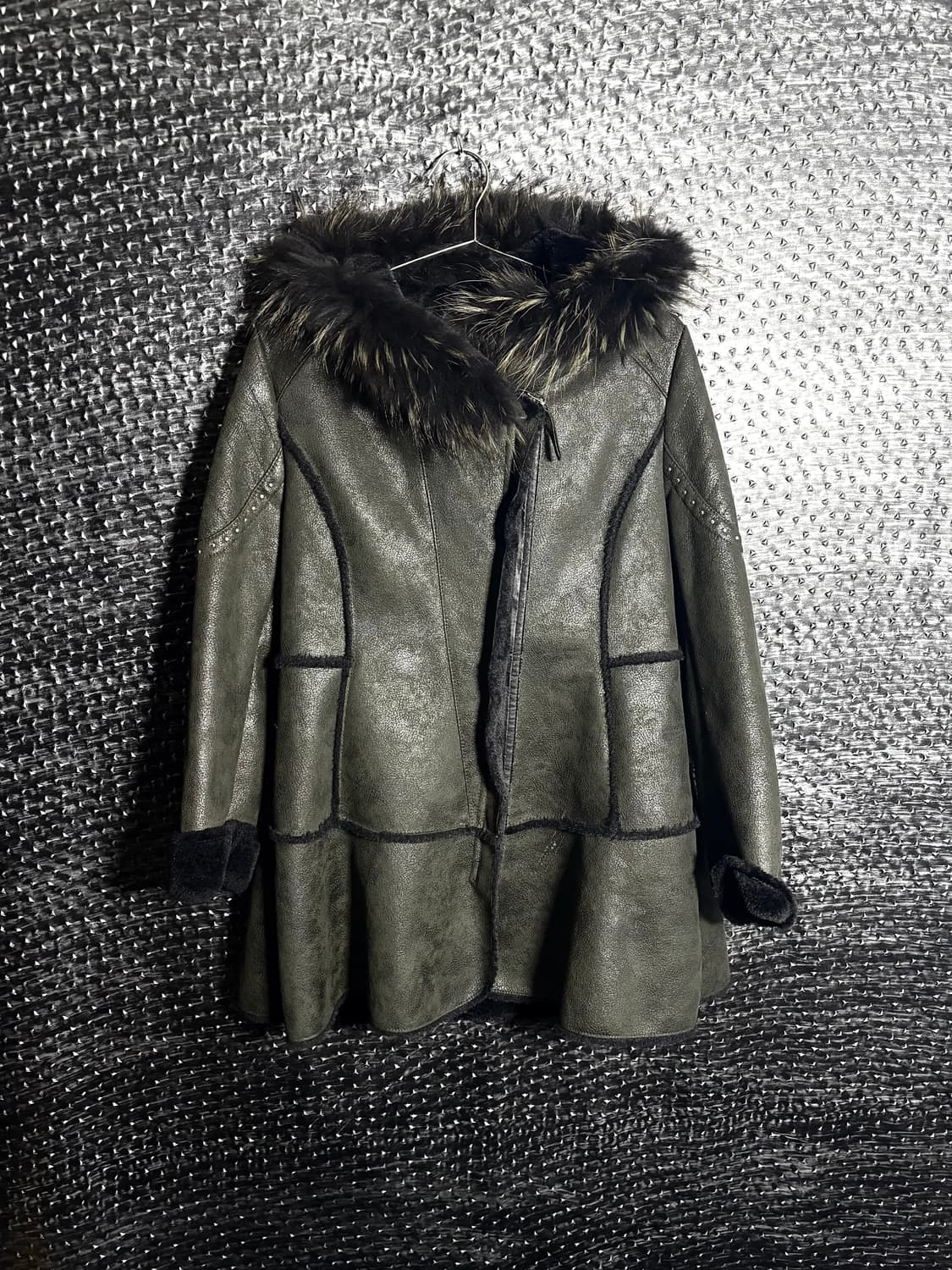 Joinus 퍼 무스탕 롱코트 상품이미지2