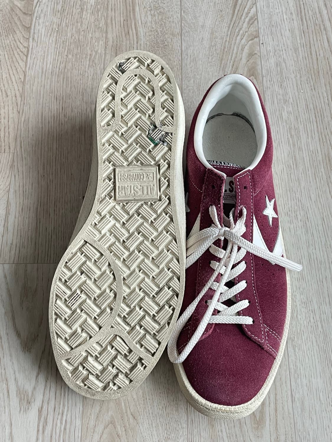 275cm)컨버스 프로레더ox 스웨이드 빨강 상품이미지2