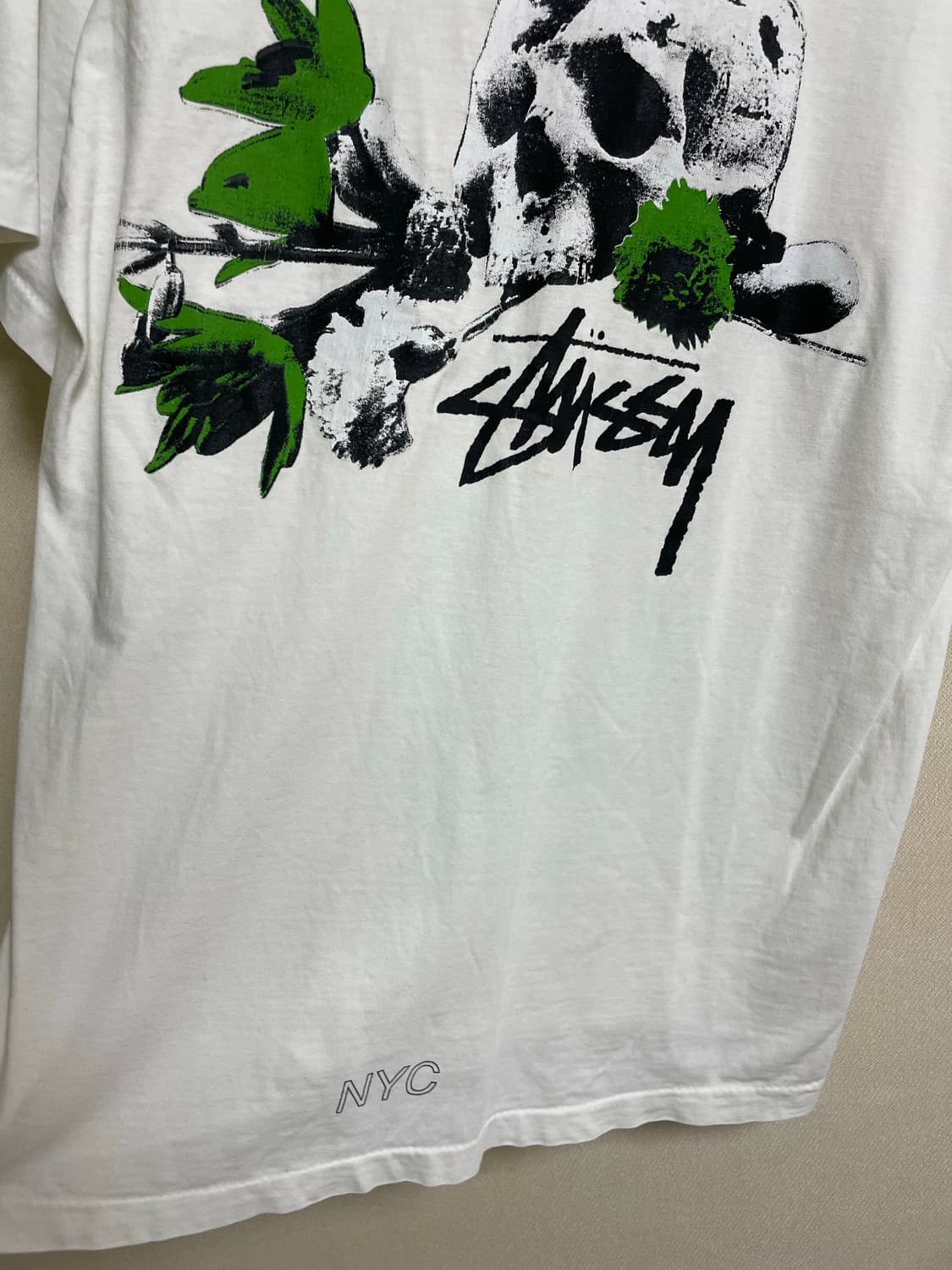 90’s old stussy 스컬 크레스트 티셔츠  상품이미지1