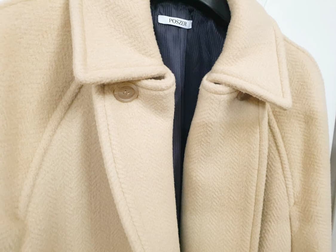 POSZER 포저 레몬 헤링본 나그랑 롱코트 S 상품이미지4
