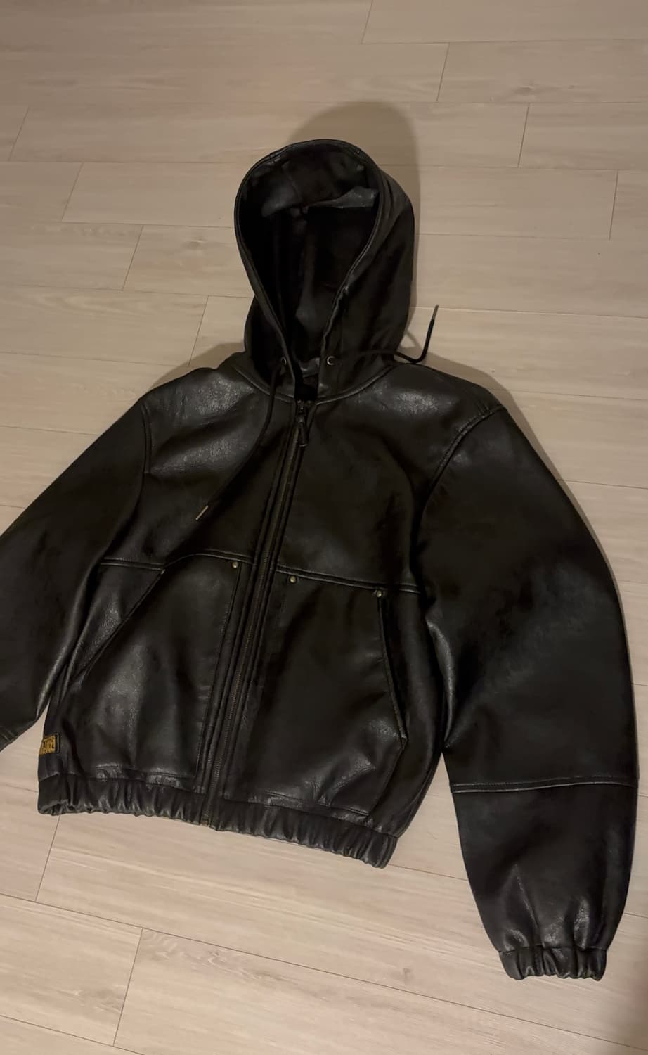 자라 후드 가죽 점퍼 상품이미지2