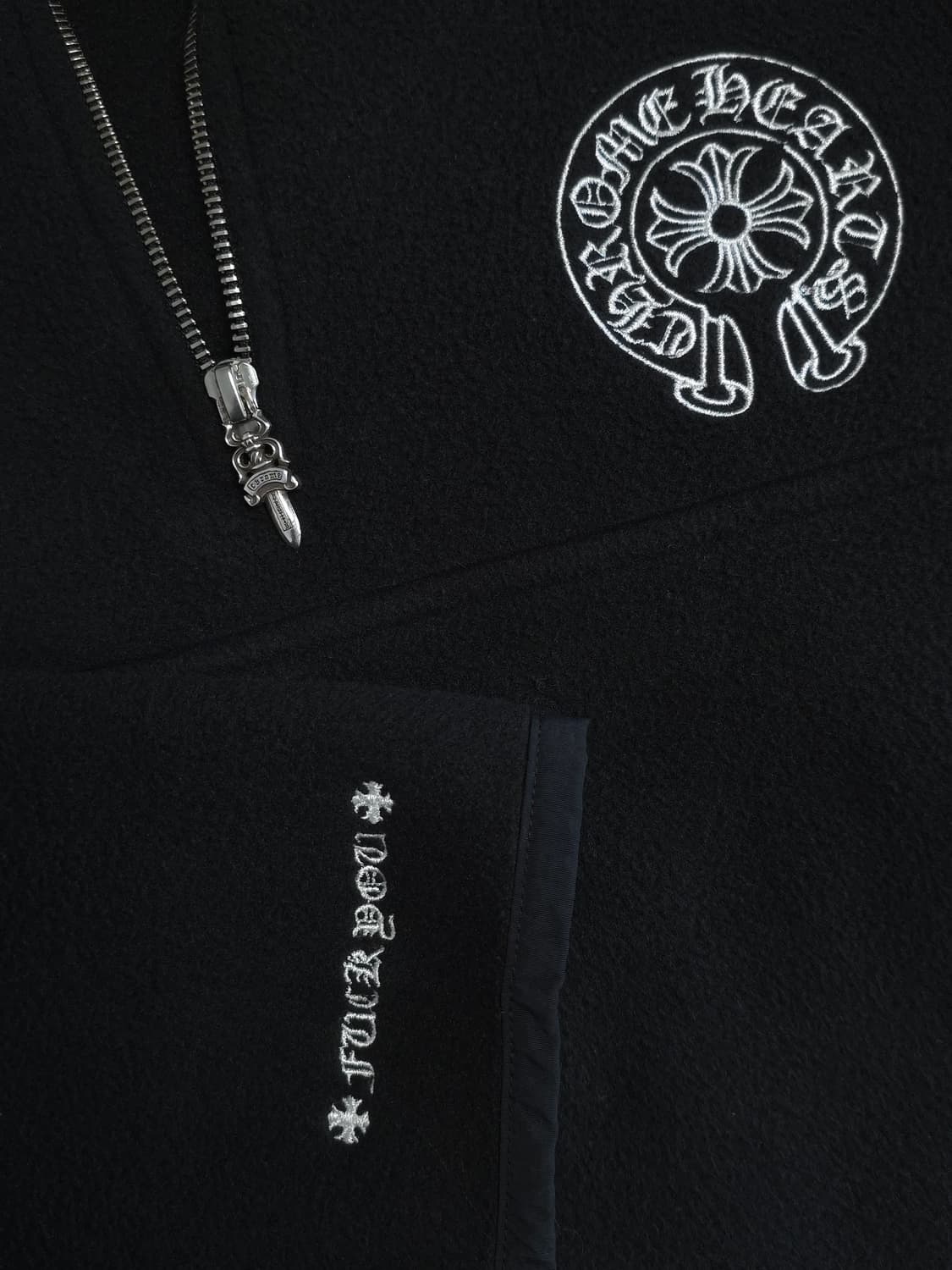 [XXL] 크롬하츠 홀스슈 하프집업 반집업 후리스 블랙 상품이미지4