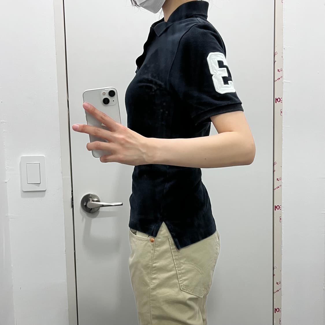 폴로 빅포니 블랙 화이트 반팔 티셔츠 상품이미지2