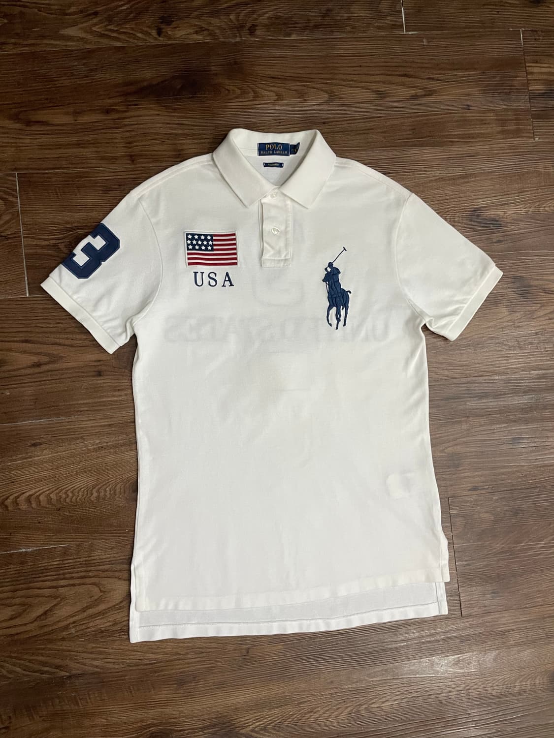 폴로 치프키프 빅포니 USA 성조기 PK 카라티 화이트 상품이미지1