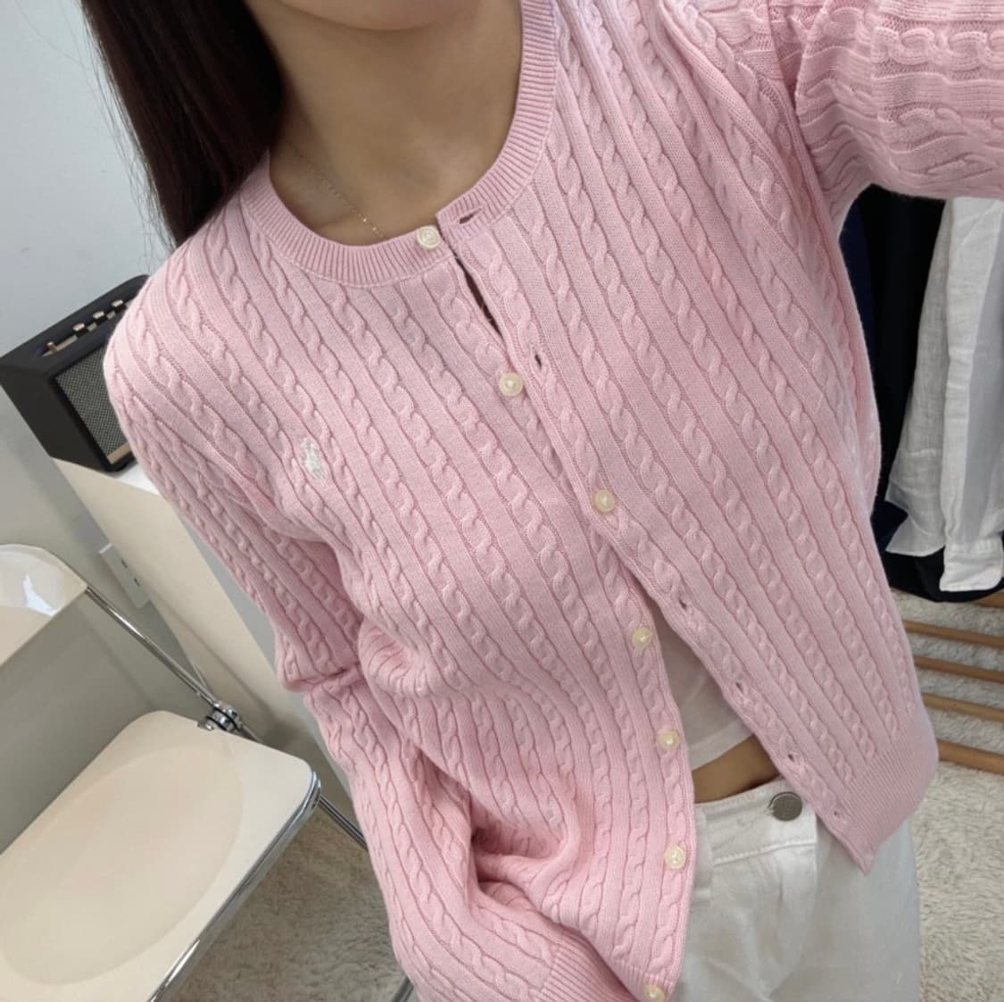 폴로 걸즈 케이블 가디건 상품이미지2