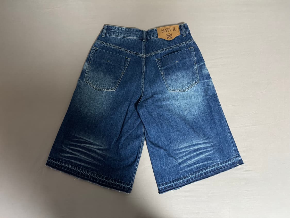 (새상품) 세터 가봉 데님 버뮤다 팬츠 인디고 블루 상품이미지2