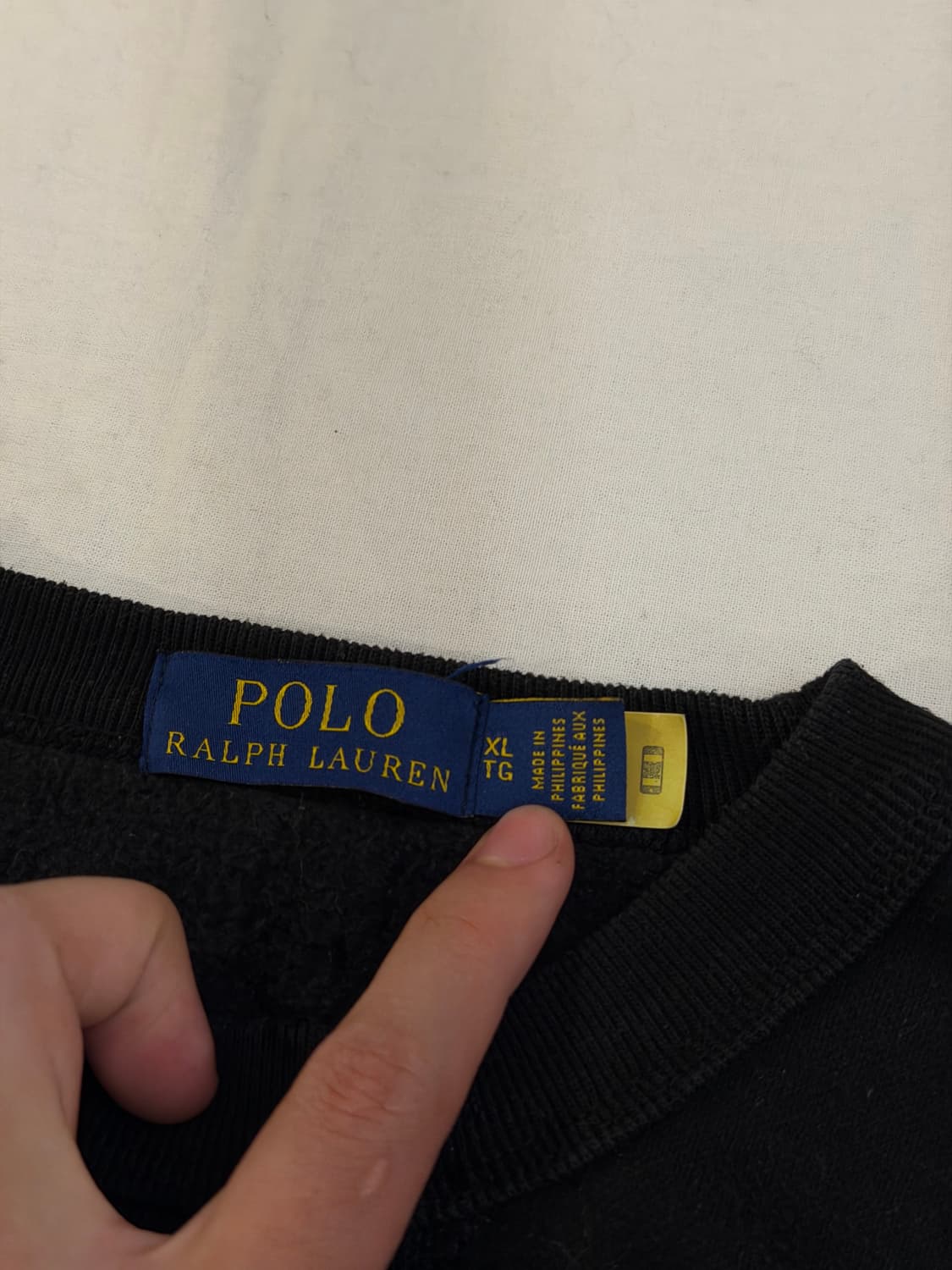 최신형) 폴로 랄프로렌 아치로고 맨투맨 블랙 상품이미지4