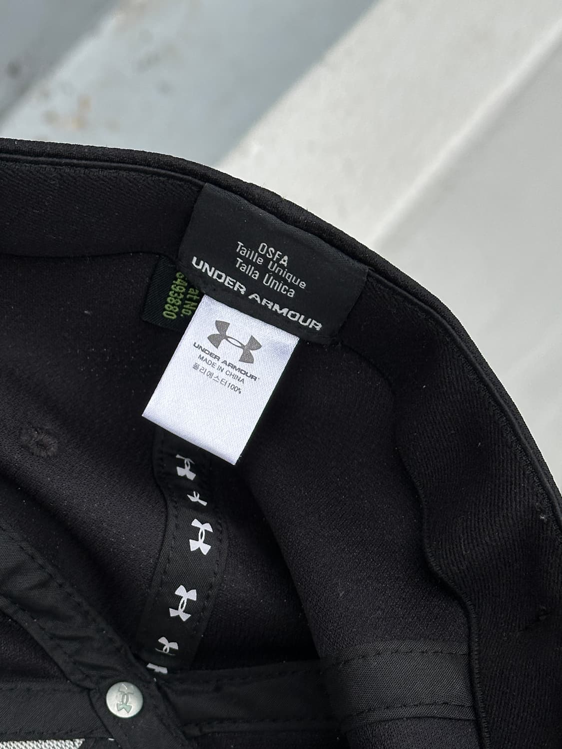 [M-L] 언더아머 로고 블랙 볼캡 모자 상품이미지6