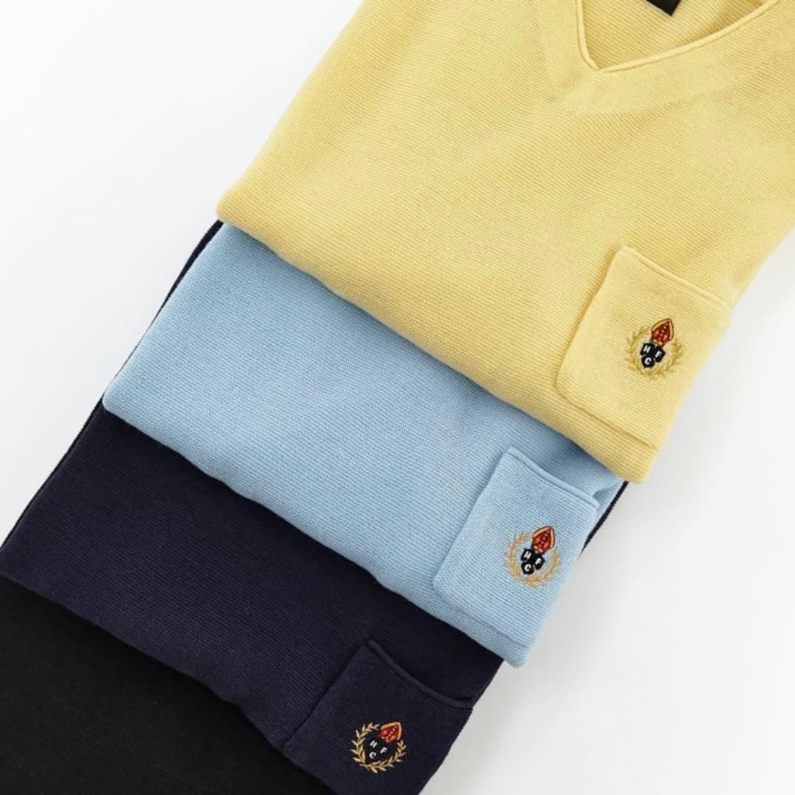 (남녀공용) 헤리티지플로스 crest merino wool v-neck 상품이미지1