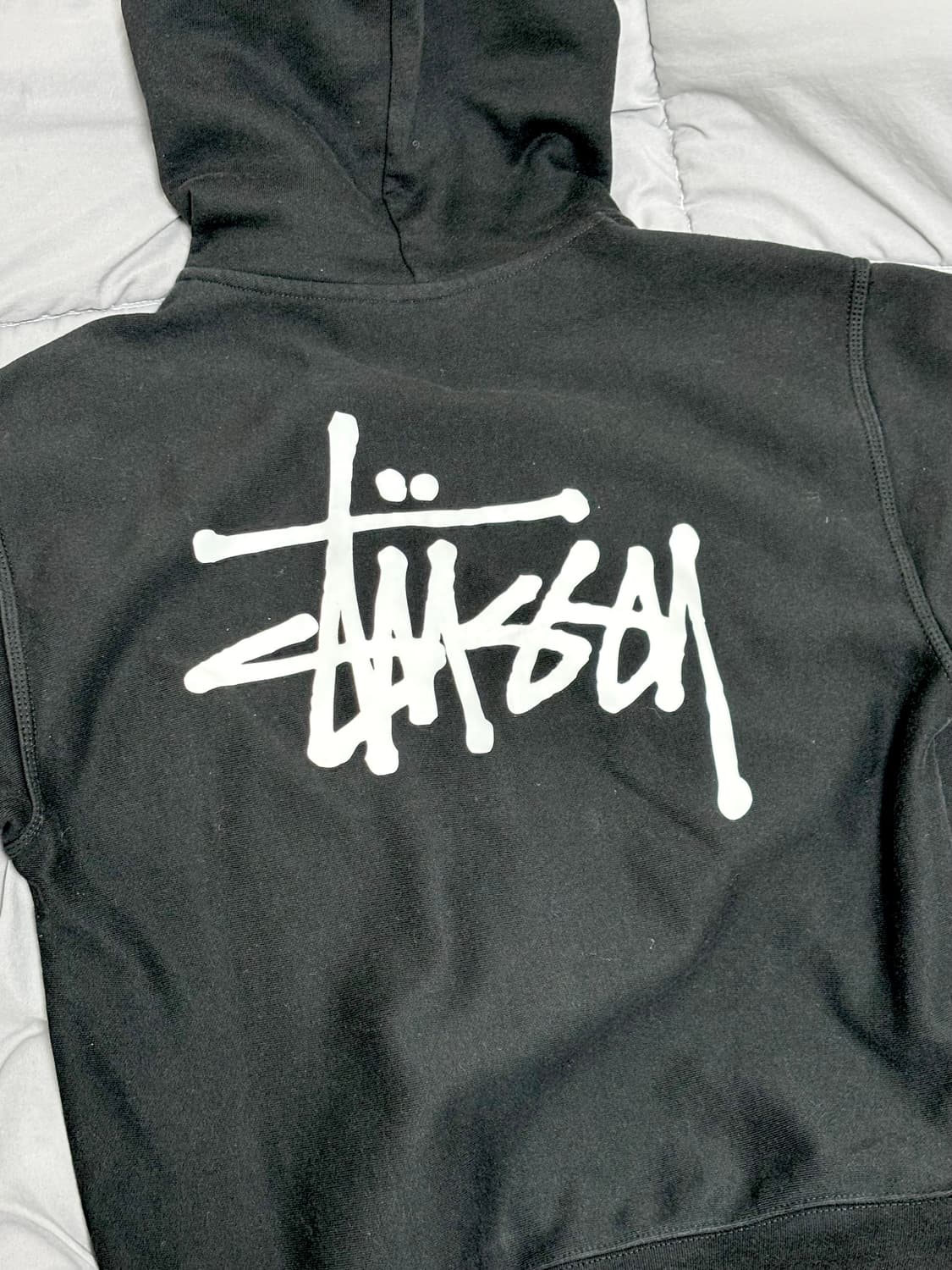 스투시 베이직 후드집업 블랙 s 상품이미지3