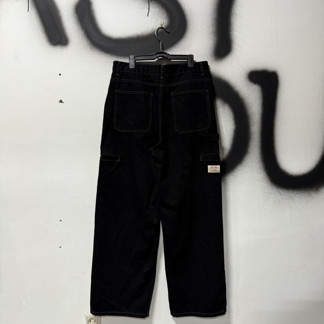 VTG 빈티지 흑청 데님 카펜터 와이드 팬츠 상품이미지2