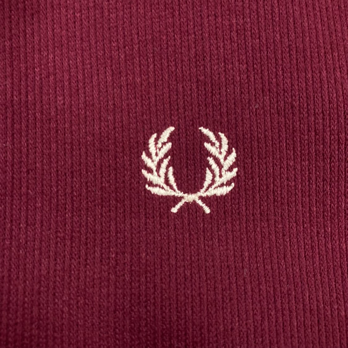 프레드 페리 버건디 컬러 스몰 로고 후드 집업 상품이미지2