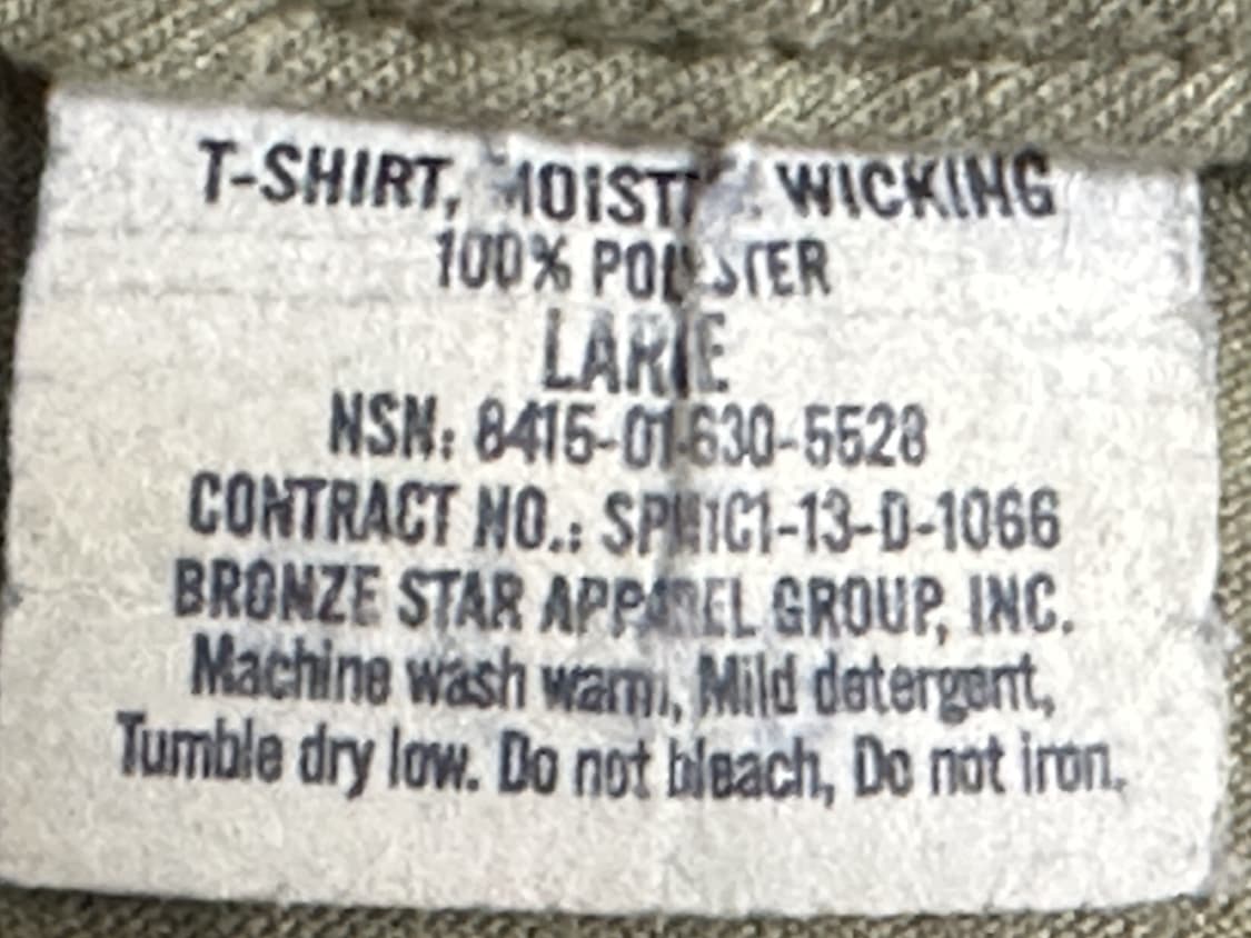 미군 카키색 라운드 반팔 티셔츠 (L) (18) (만원샵) 상품이미지9