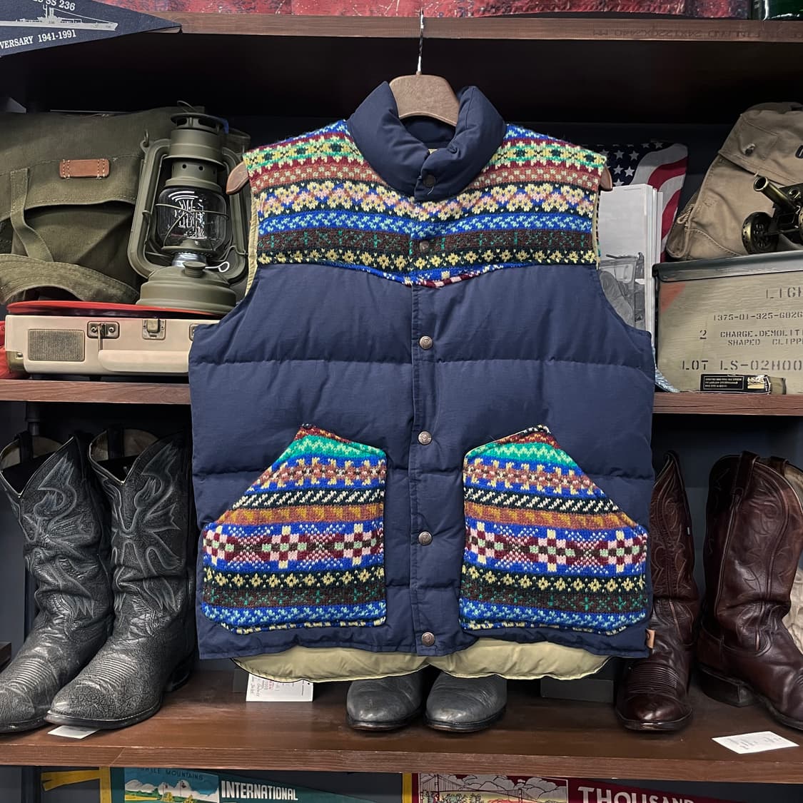 펜필드X제이미슨 페어 아일 울 다운 조끼 패딩 상품이미지1